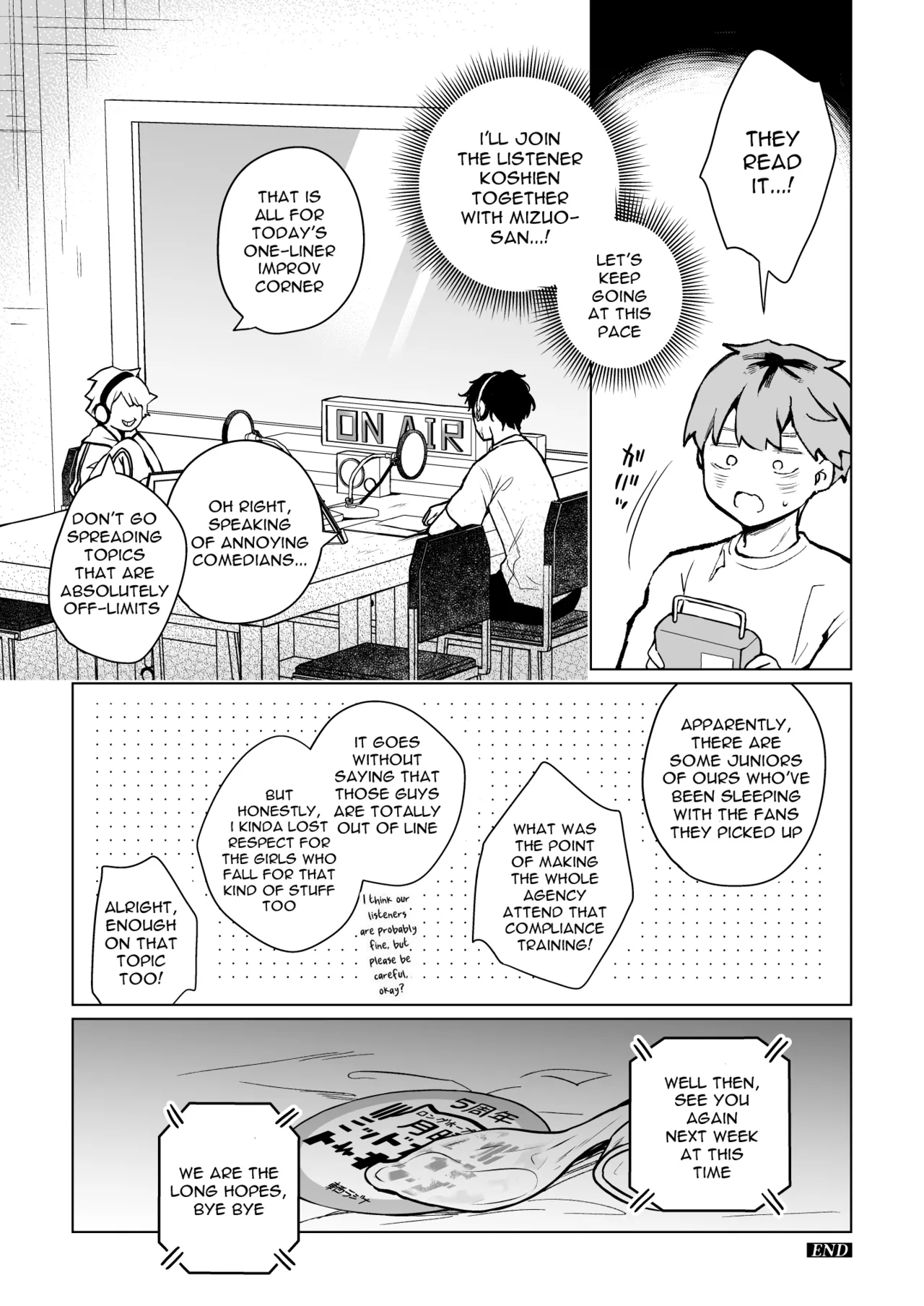 I Can’t Fall For Anyone Who Isn’t Funny Said My Classmate—A Fellow Late-Night Radio Listener, A Famous Joke Artisan, and My Rival—Ended Up Becoming a Boring (lol) Young Comedian's Female Onahole - Page 9