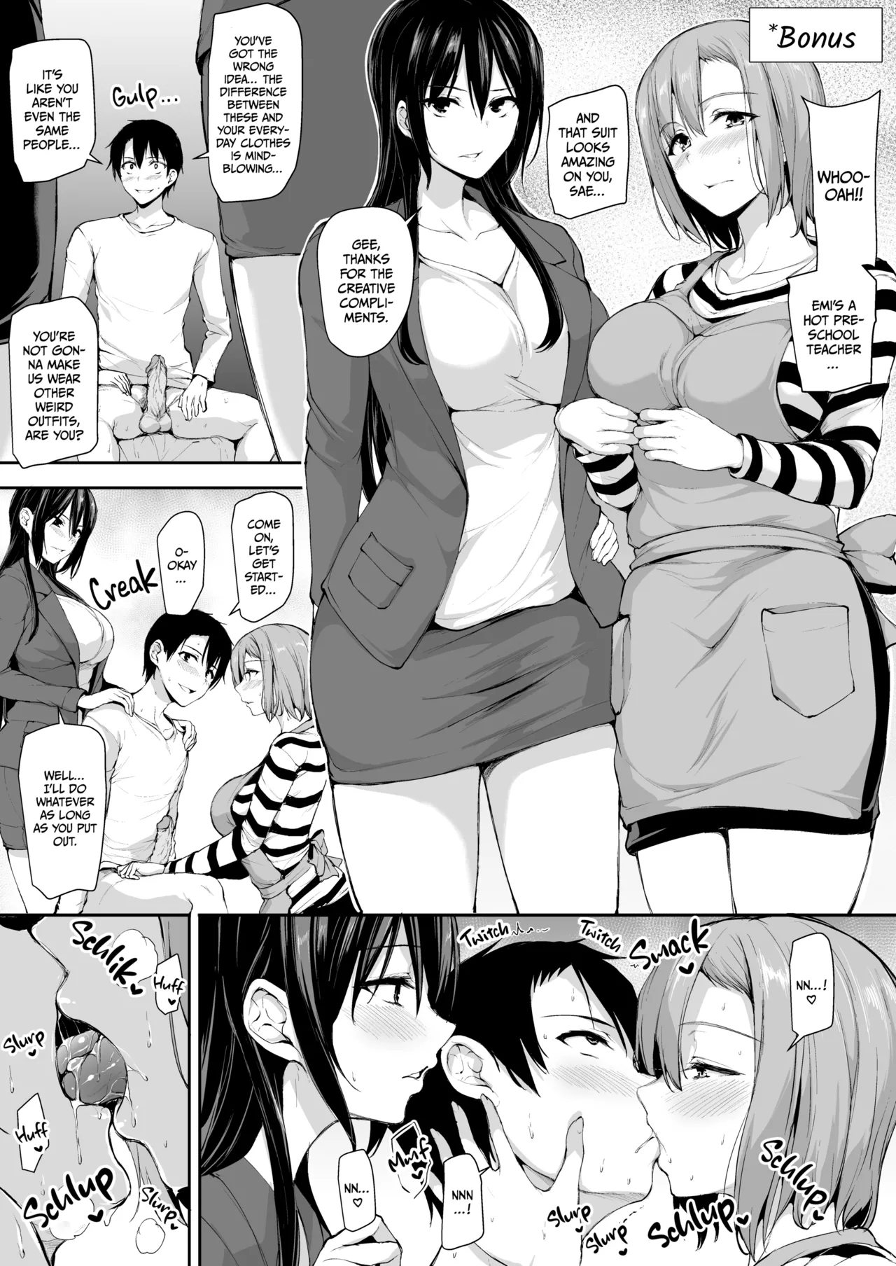 Kyonyuu Ga Futariinai To Bokkishinai Otto No Tame Ni Tomodachi O Tsuretekita Tsuma Chapter 1-3 - Page 56