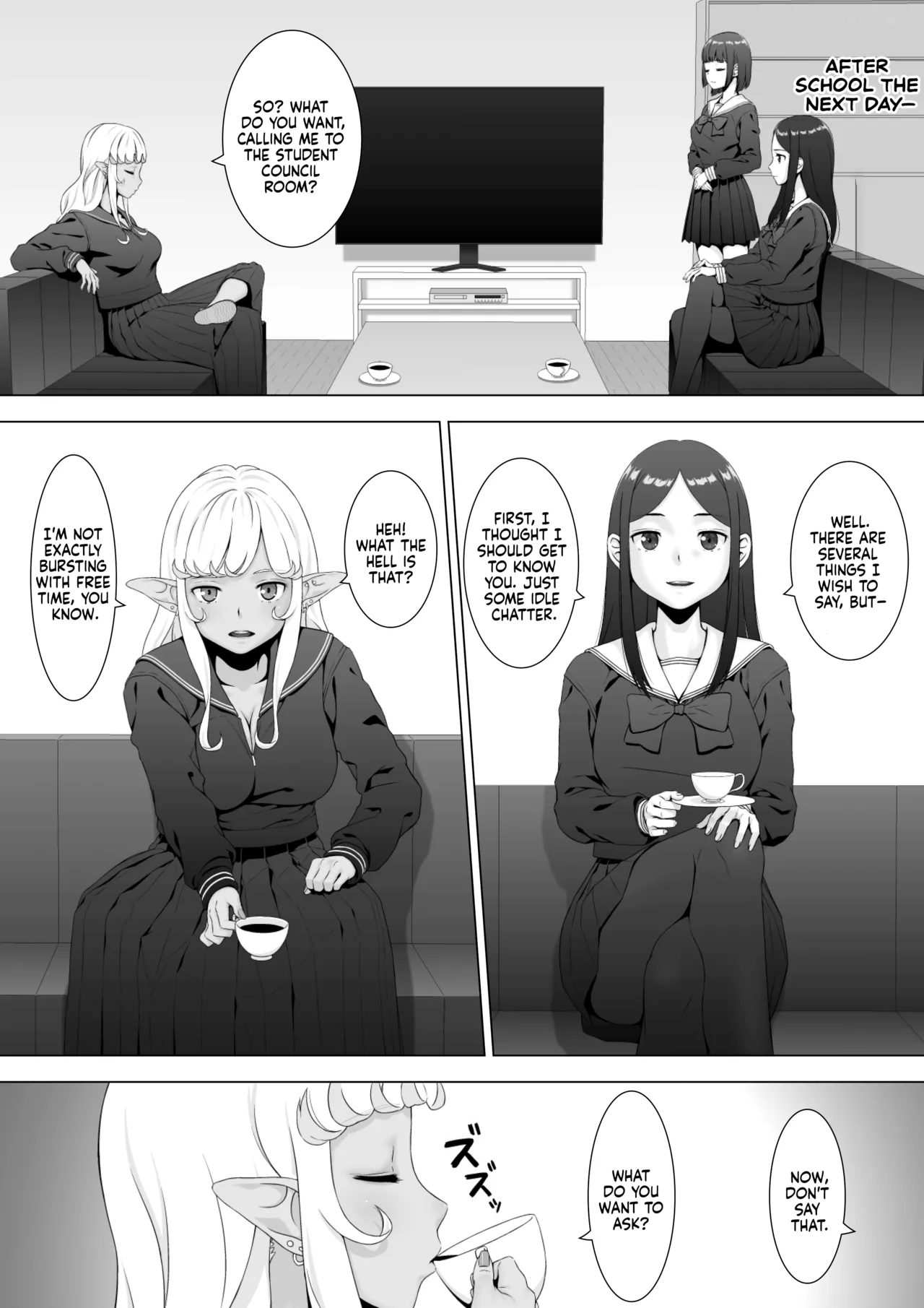 Putting the Delinquent Dark-Gyaru Elf in Her Place With My Futa Cock - Page 12