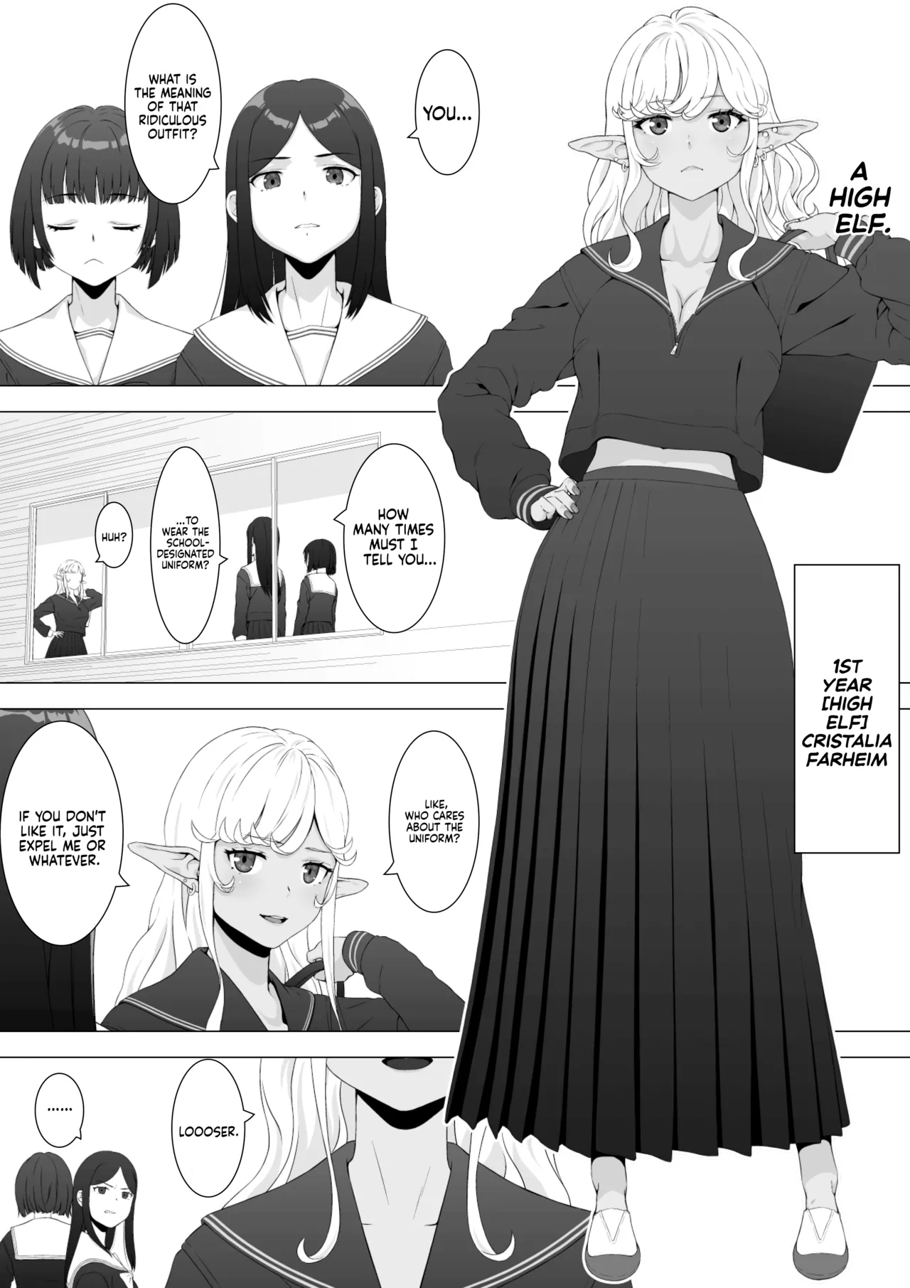 Putting the Delinquent Dark-Gyaru Elf in Her Place With My Futa Cock - Page 7