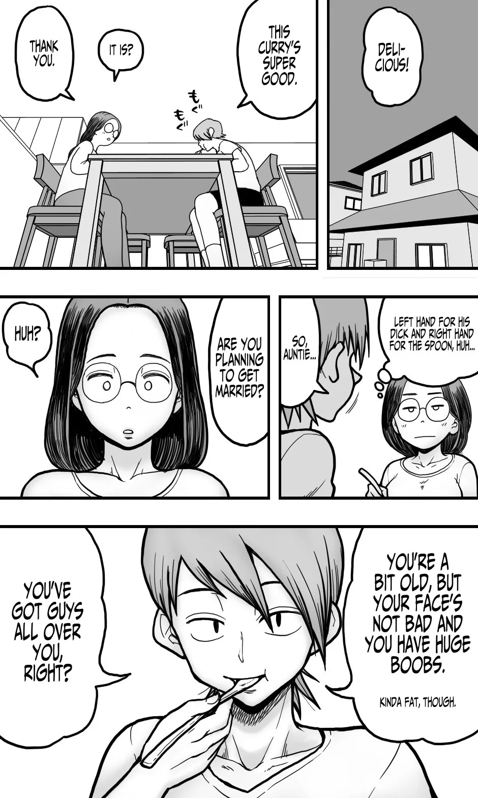 A Plain Late 30's Virgin Aunt Gives In To Lust For Rude Nephew - Page 8