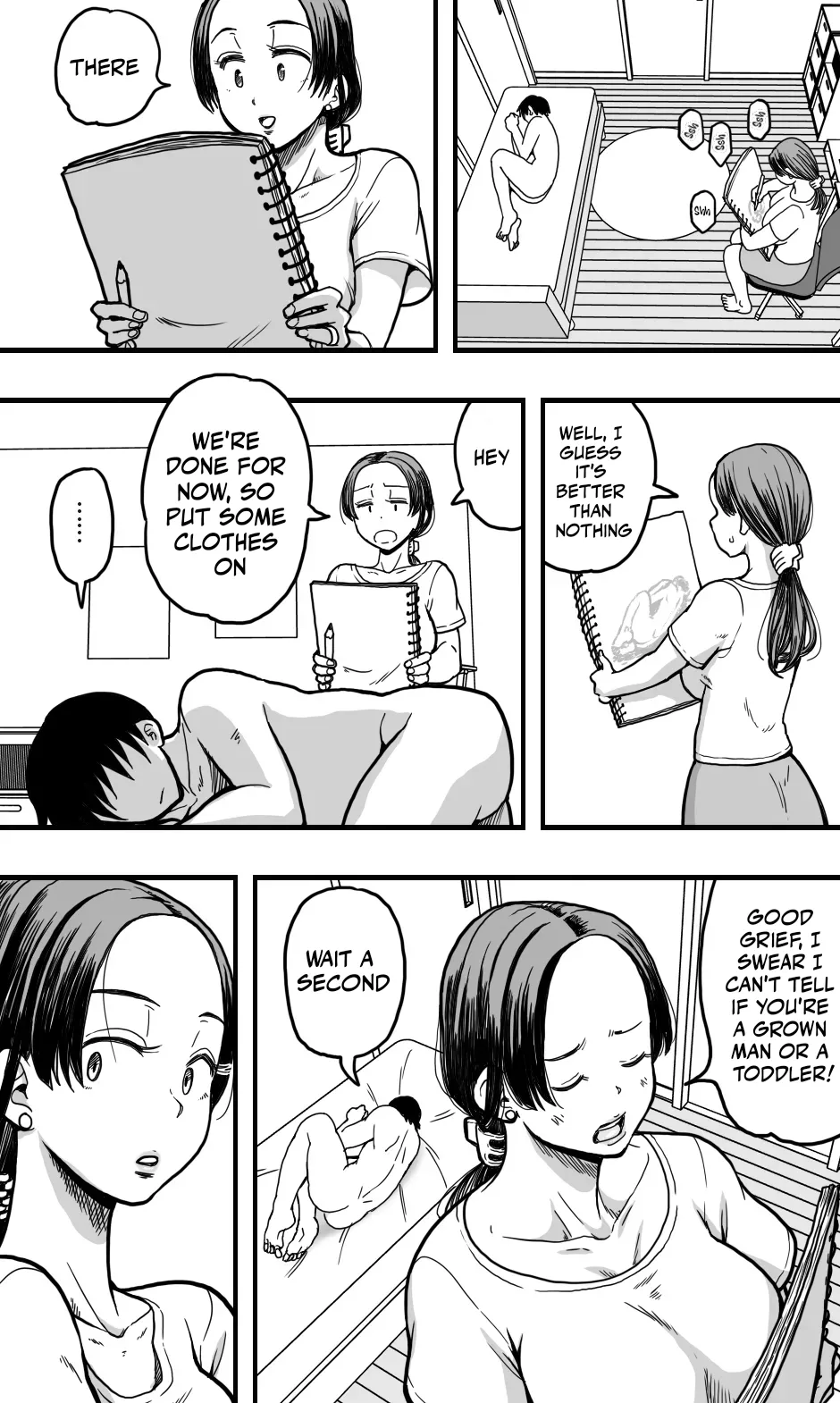 I was Acting as a Nude Model for My Mom, but then... I Caught a Glimpse of Her Panties, Got a Boner, and Well... - Page 9