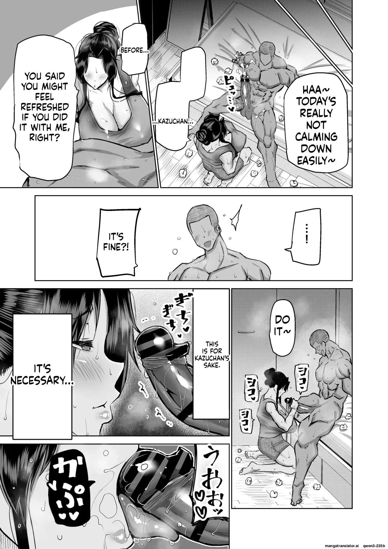 Won't you jerk off my son's cock? ~A mother whose masturbation-monkey son's sexual needs became way too much trouble asks her mom friend for handjob advice~ - Page 12