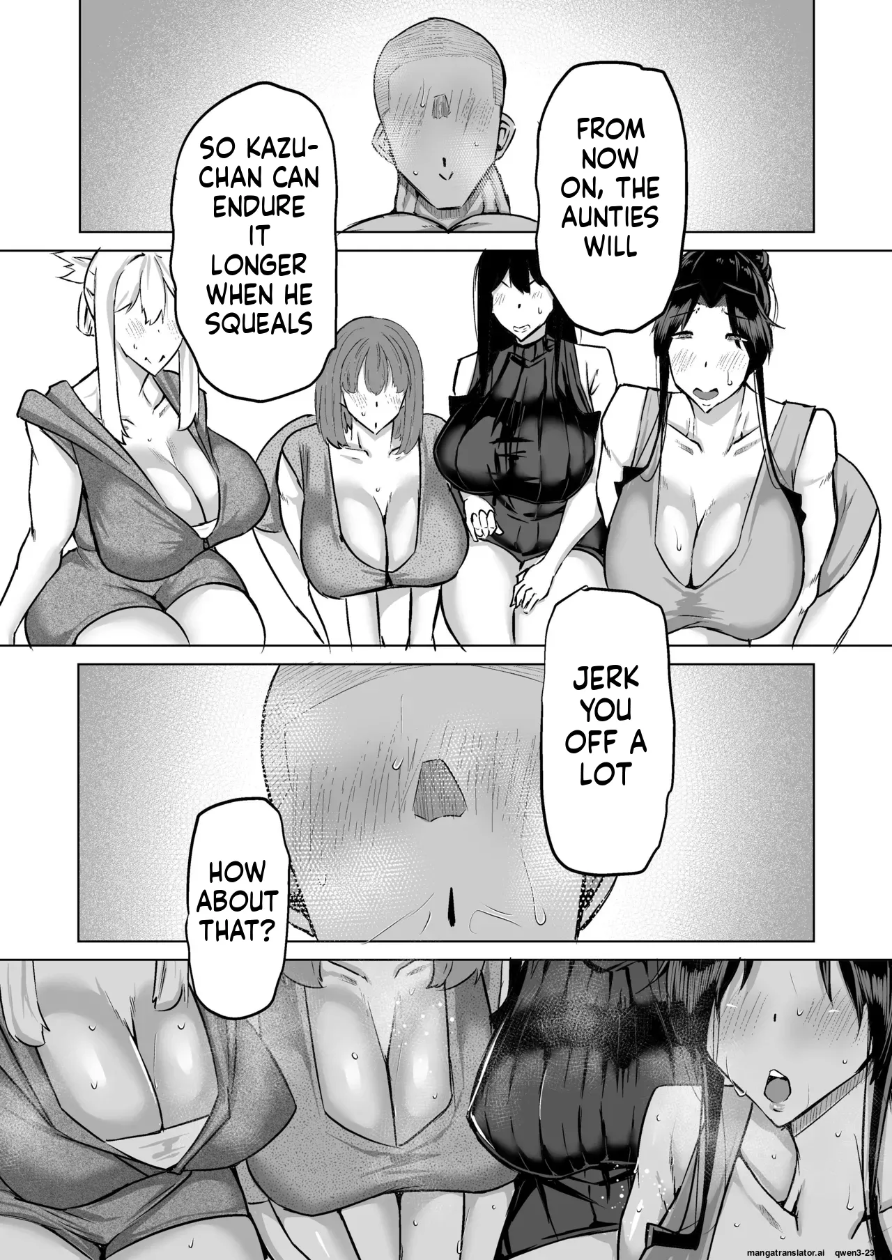 Won't you jerk off my son's cock? ~A mother whose masturbation-monkey son's sexual needs became way too much trouble asks her mom friend for handjob advice~ - Page 256