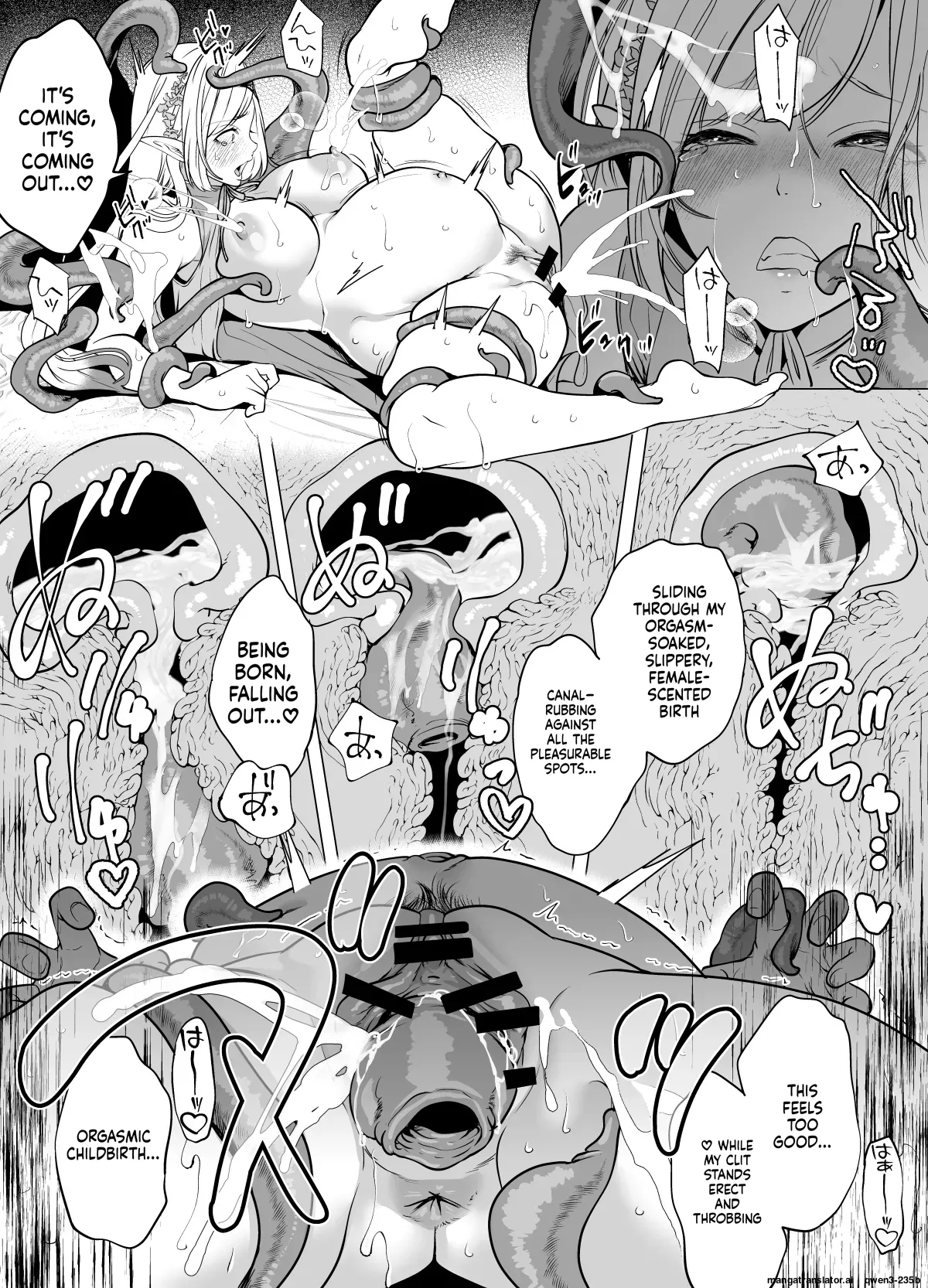 Shokushu to Kankaku Kyouyuu shite Hara nda Elf Oyako no Junan - Page 27