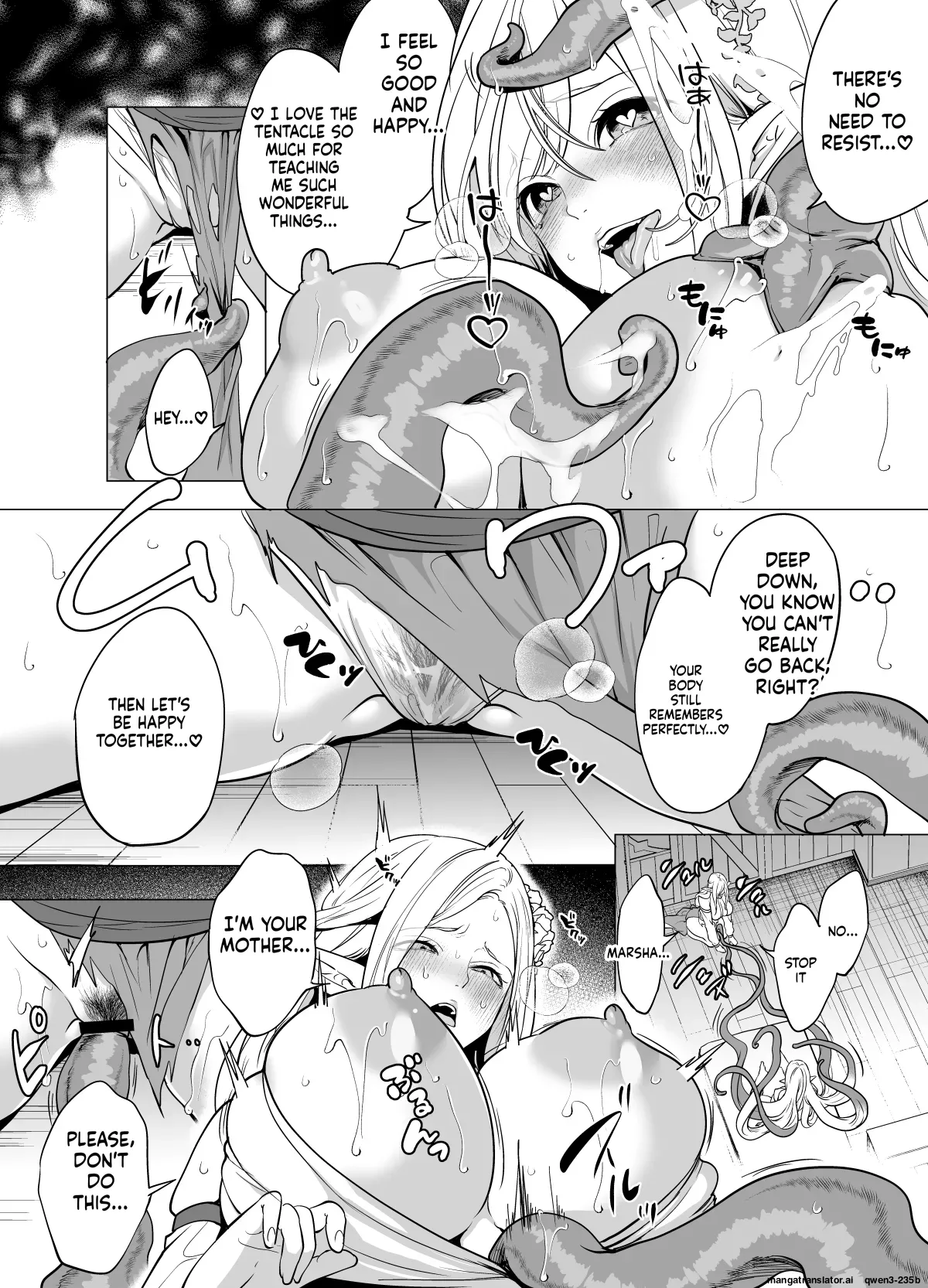 Shokushu to Kankaku Kyouyuu shite Hara nda Elf Oyako no Junan - Page 41