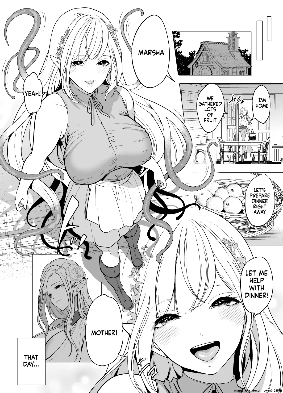 Shokushu to Kankaku Kyouyuu shite Hara nda Elf Oyako no Junan - Page 5