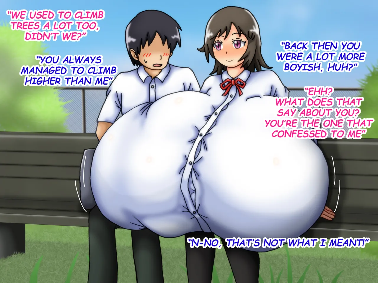 Reunited! My childhood Sweetheart's Breasts Have Grown Super Huge! - Page 52