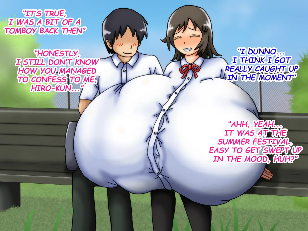 Reunited! My childhood Sweetheart's Breasts Have Grown Super Huge! - Page 53