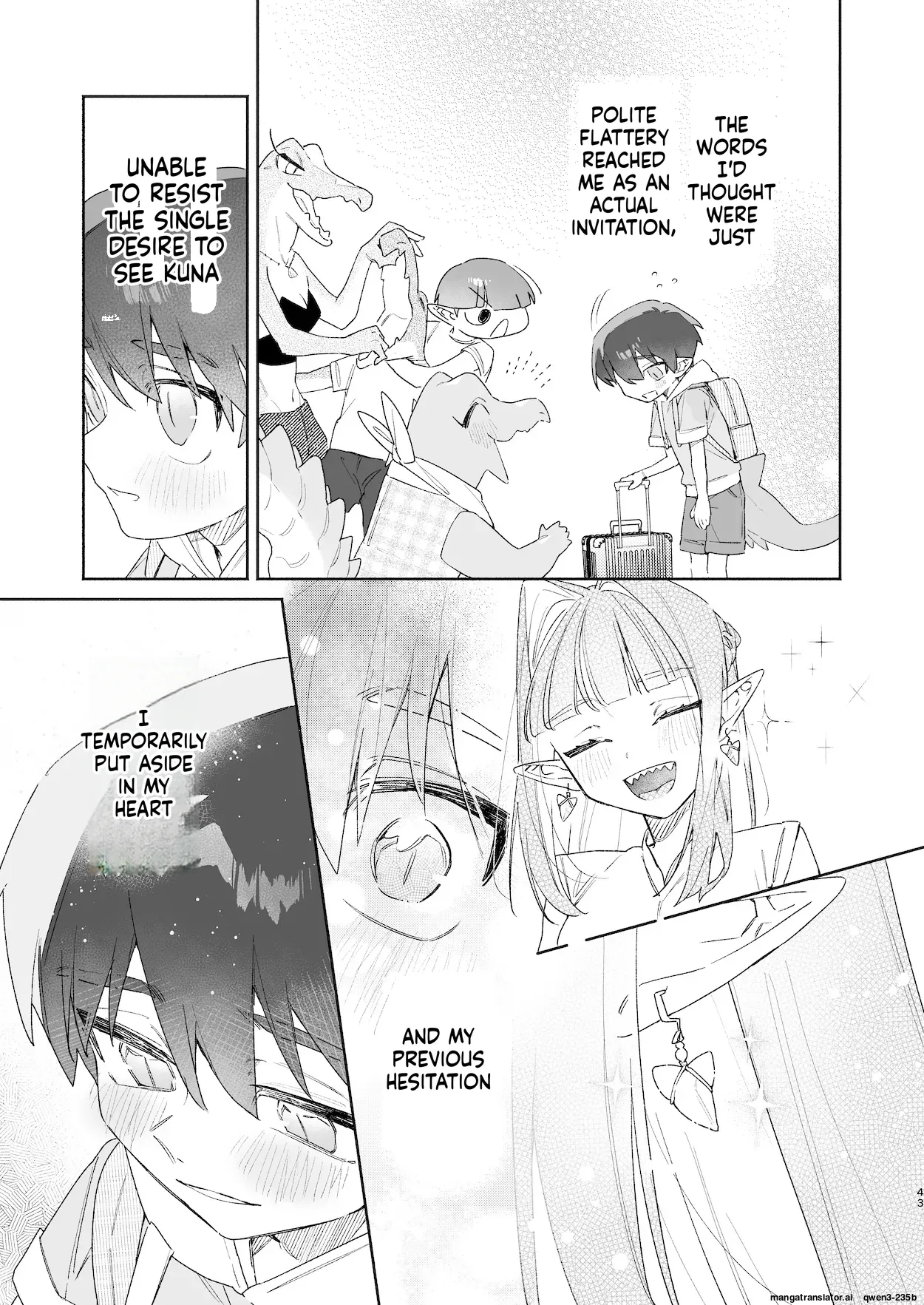 ♂ ga Uke. Wani-chan x Same-kun Zenpen - Page 44
